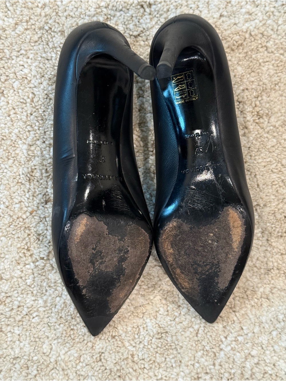 Balenciaga Black Leather Pumps IT37 - Picture 8 of 16